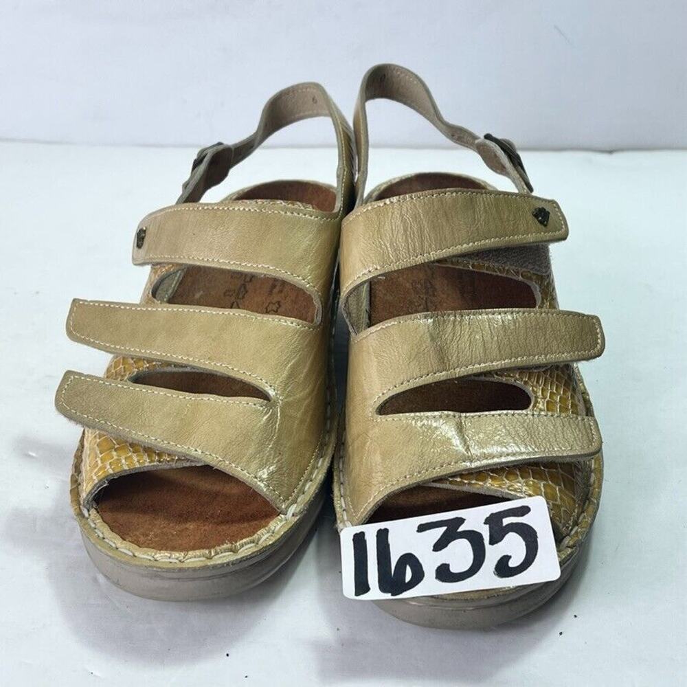 Finn Comfort Sandals Women's Size 36D 6 Jamaica Triple Strap Leather Snake Print - Picture 12 of 12